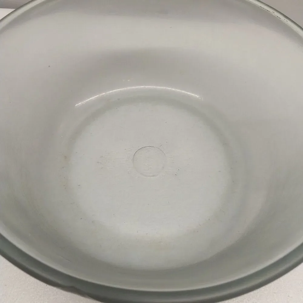 Vintage Pyrex Flameware 822 823 Smoke Gray Glass Casserole Bowls Set of 2